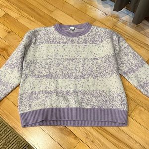 Verge girl purple and white sweater